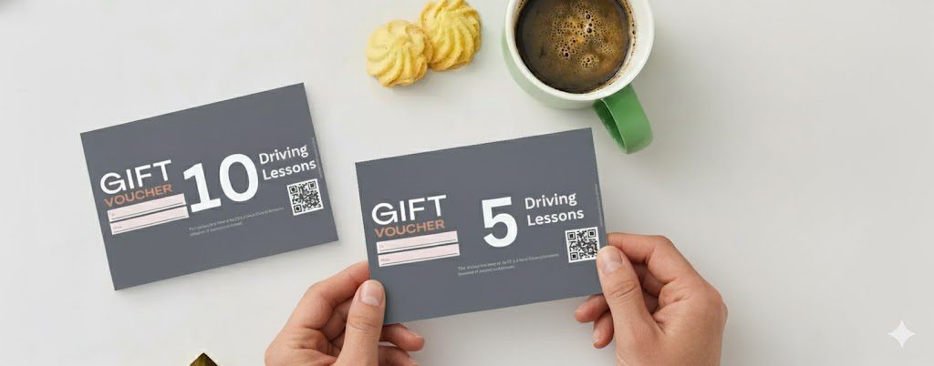 a person holding a Your Next Drive gift voucher